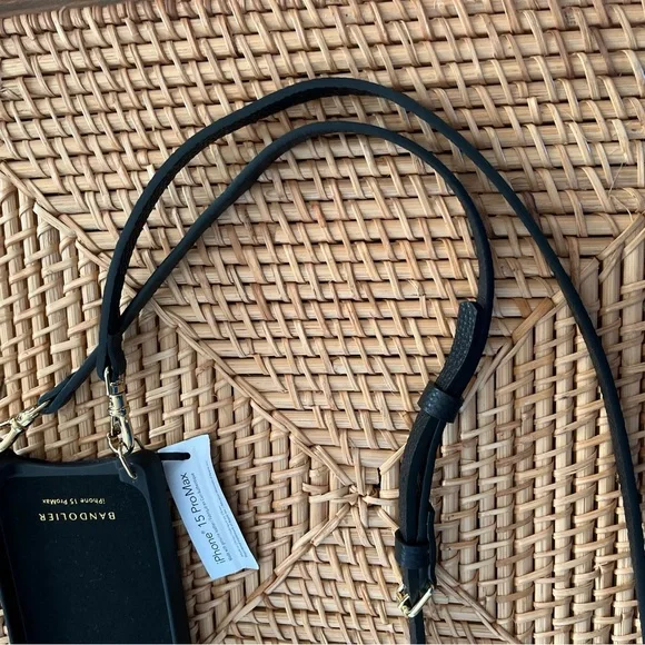 NWT Bandolier Emma Crossbody Black Phone Case IPhone 15 Pro Max Leather MagSafe - Picture 4 of 12